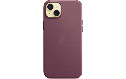 Apple - Coque pour iPhone 15 Plus - tissage fin - Mûre - avec MagSafe