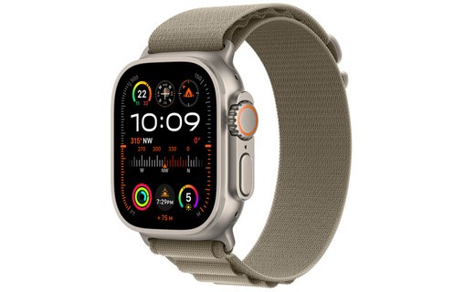 Apple - Boucle Alpine pour Apple Watch 49 mm - taille Small - olive