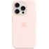 Apple - Coque pour iPhone 15 Pro - silicone - Rose pâle - avec MagSafe