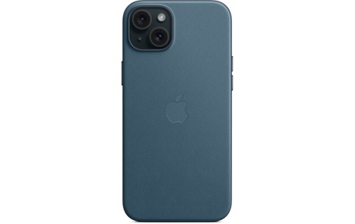 Apple - Coque pour iPhone 15 Plus - tissage fin - bleu Pacifique - avec MagSafe