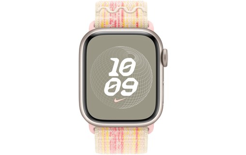 Apple - Boucle Sport Apple Watch 41 mm - 130 - 190 mm - lumière stellaire/rose