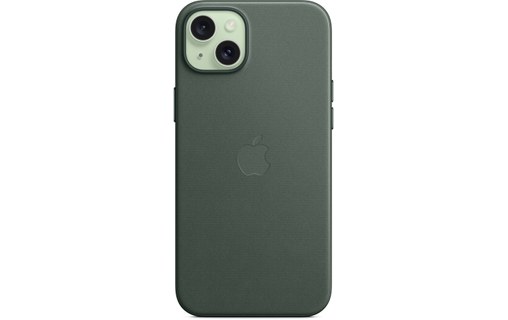 Apple - Coque pour iPhone 15 Plus - tissage fin - Chêne Vert - avec MagSafe