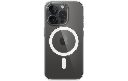 Apple - Coque pour iPhone 15 Pro - transparente - avec MagSafe