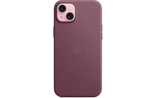 Apple - Coque pour iPhone 15 Plus - tissage fin - Mûre - avec MagSafe