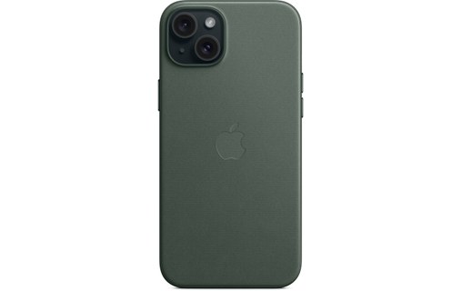 Apple - Coque pour iPhone 15 Plus - tissage fin - Chêne Vert - avec MagSafe