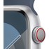Apple Watch Series 9 4G 45mm Aluminium argent, Bracelet Sport Bleu orage - M/L