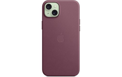 Apple - Coque pour iPhone 15 Plus - tissage fin - Mûre - avec MagSafe