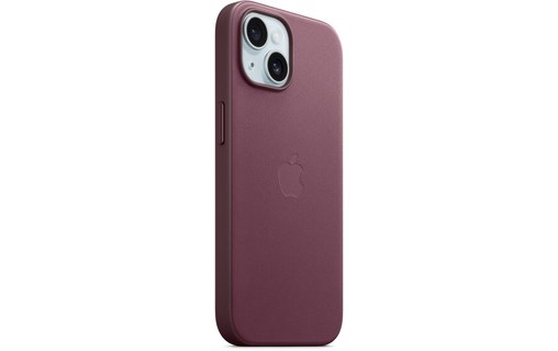 Apple - Coque pour iPhone 15 - tissage fin - Mûre avec MagSafe
