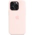 Apple - Coque pour iPhone 15 Pro - silicone - Rose pâle - avec MagSafe