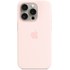 Apple - Coque pour iPhone 15 Pro - silicone - Rose pâle - avec MagSafe