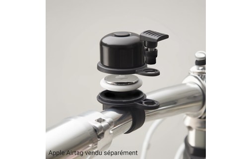 AirBell - Sonnette de vélo avec support Apple AirTag - Antivol (guidon 22,2 mm)