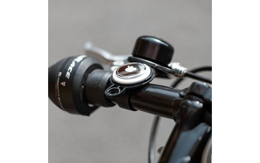 AirBell - Sonnette de vélo avec support Apple AirTag - Antivol (guidon 22,2 mm)