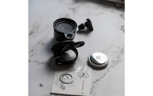 AirBell - Sonnette de vélo avec support Apple AirTag - Antivol (guidon 22,2 mm)