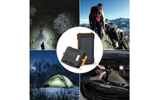 Batterie externe solaire 8000 mAh IP65