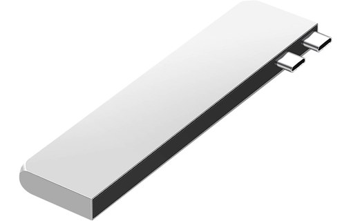 Hub Macbook Satechi Pro Hub Slim Argent, USB USB-C HDMI 4K Lecteur carte