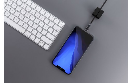 Lot de 4 passe-câbles aimantés - Noir - Gestion des câbles - Function101