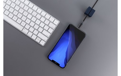 Lot de 4 passe-câbles aimantés - Bleu - Gestion des câbles - Function101