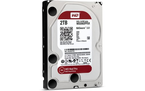 Western Digital WD Red Pro 2 To - Disque dur 7200 tr/min pour NAS - WD2002FFSX