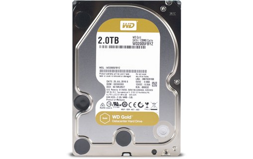 Western Digital WD Gold 2 To - Disque dur 7200 tr/min - WD2005FBYZ