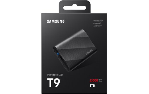 Samsung T9 1 To USB-C & USB-A - Noir - SSD externe portable