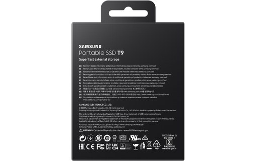 Samsung T9 2 To USB-C & USB-A - Noir - SSD externe portable