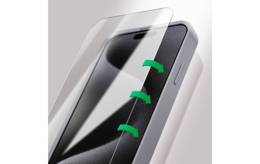 Verre Trempé pour iPhone 15 Pro Max Dureté 9H 4smarts Second Glass Transparent