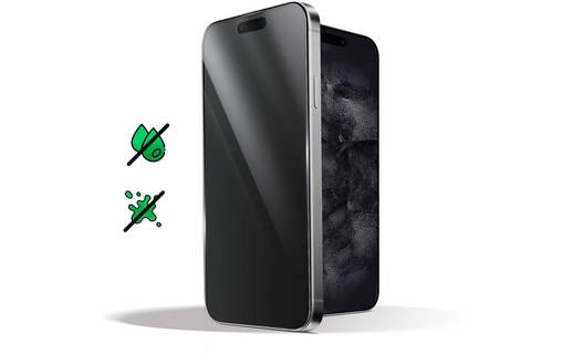 Verre Trempé pour iPhone 15 Pro Max Dureté 9H 4smarts Second Glass Transparent