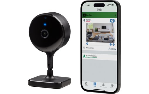 Eve Cam - Caméra intérieure intelligente Apple Homekit Wi-Fi 1080p