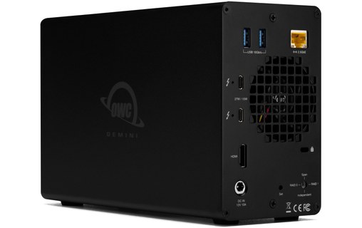 Boîtier RAID 2 baies Thunderbolt 3 - 2,5"/3,5" SATA/U.2 - OWC Gemini