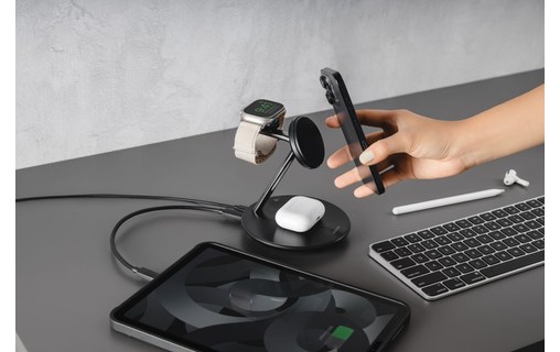 Station de charge sans fil 55 W compatible MagSafe - 5-en-1 - Noir - MagEasy