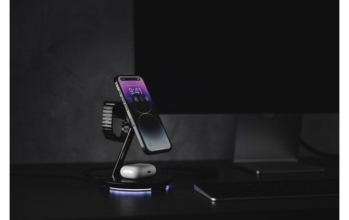 Station de charge sans fil 55 W compatible MagSafe - 5-en-1 - Noir - MagEasy