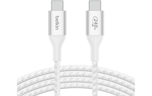 Câble Belkin USB-C vers USB-C 240 W USB 2.0 - 1 m - Blanc