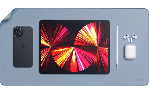 Sous-main de bureau similicuir - Bleu/Vert - Satechi Eco Leather Deskmate