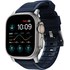 Bracelet pour Apple Watch 42/44/45/49 mm - Bleu/Argent - Nomad Rugged Band