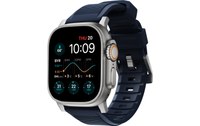 Bracelet pour Apple Watch 42/44/45/49 mm - Bleu/Argent - Nomad Rugged Band