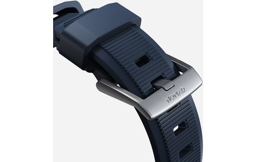 Bracelet pour Apple Watch 42/44/45/49 mm - Bleu/Argent - Nomad Rugged Band