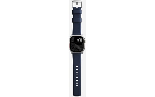 Bracelet pour Apple Watch 42/44/45/49 mm - Bleu/Argent - Nomad Rugged Band