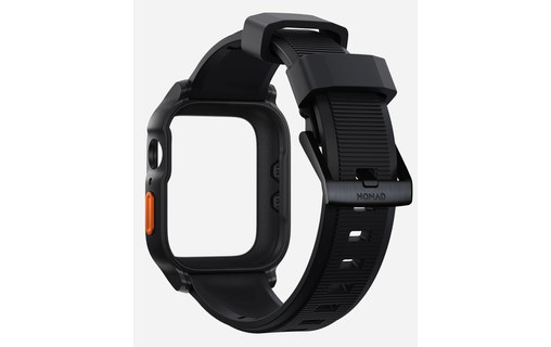 Bracelet avec coque pour Apple Watch 44/45 mm - Noir - Nomad Rugged Case