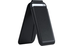 Support magnétique pour iPhone avec porte cartes compatible MagSafe Noir Satechi
