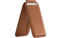 Support magnétique pour iPhone avec porte cartes compatible MagSafe Brun Satechi