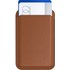 Support magnétique pour iPhone avec porte cartes compatible MagSafe Brun Satechi