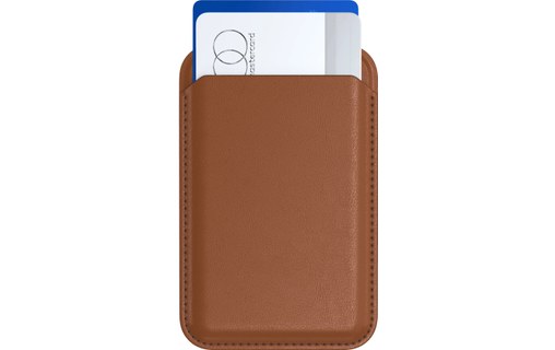 Support magnétique pour iPhone avec porte cartes compatible MagSafe Brun Satechi