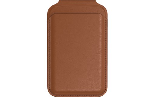 Support magnétique pour iPhone avec porte cartes compatible MagSafe Brun Satechi