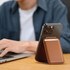 Support magnétique pour iPhone avec porte cartes compatible MagSafe Brun Satechi