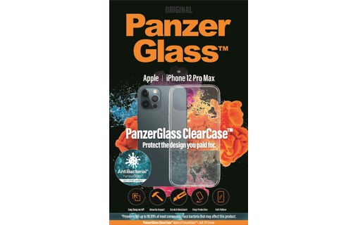 Coque de protection antibactérienne iPhone 12 Pro Max - PanzerGlass ClearCase