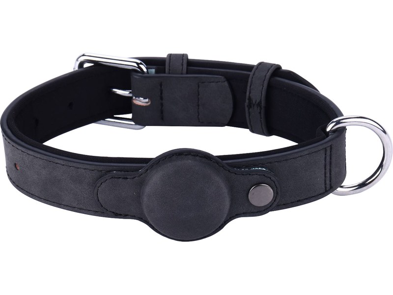 MiLi collier pour chien (L) avec tracker compatible Apple Localiser - Gris  - Traceur & Collier GPS - MILI