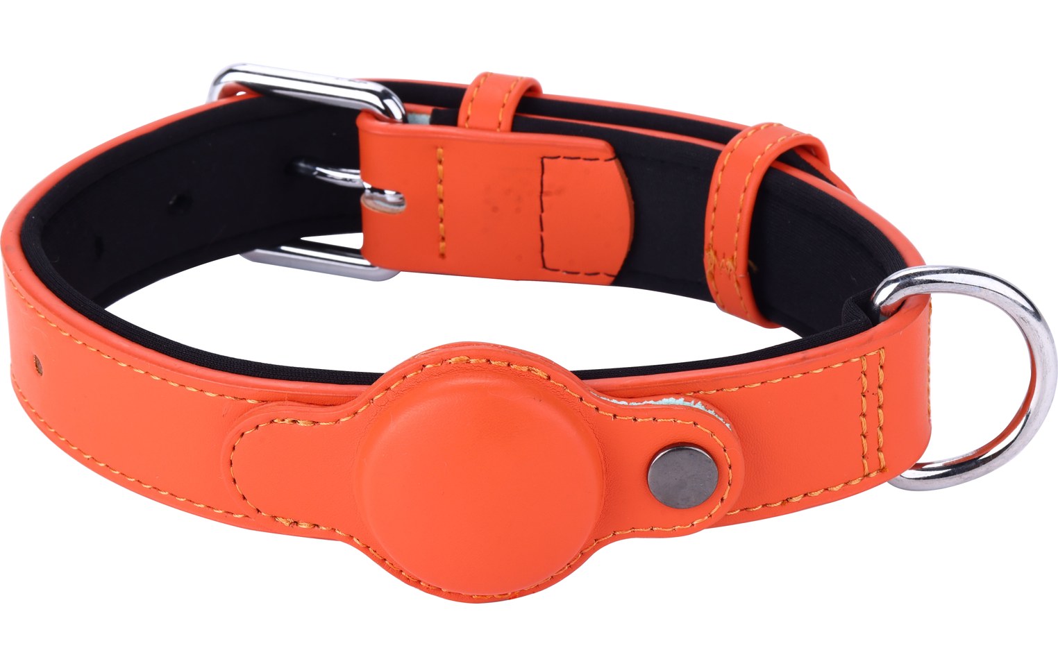 MiLi collier pour chien (L) avec tracker compatible Apple Localiser - Orange