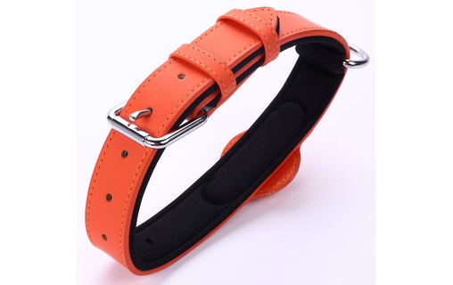 MiLi collier pour chien (L) avec tracker compatible Apple Localiser - Orange