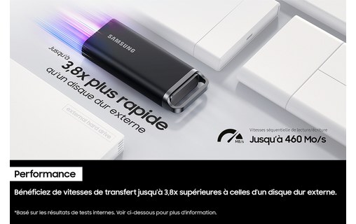 Samsung SSD externe T5 EVO 4 To - USB-C - Noir