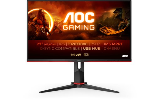 Écran Gaming 27" AOC G2 27G2U5/BK - HDMI/DisplayPort/VGA